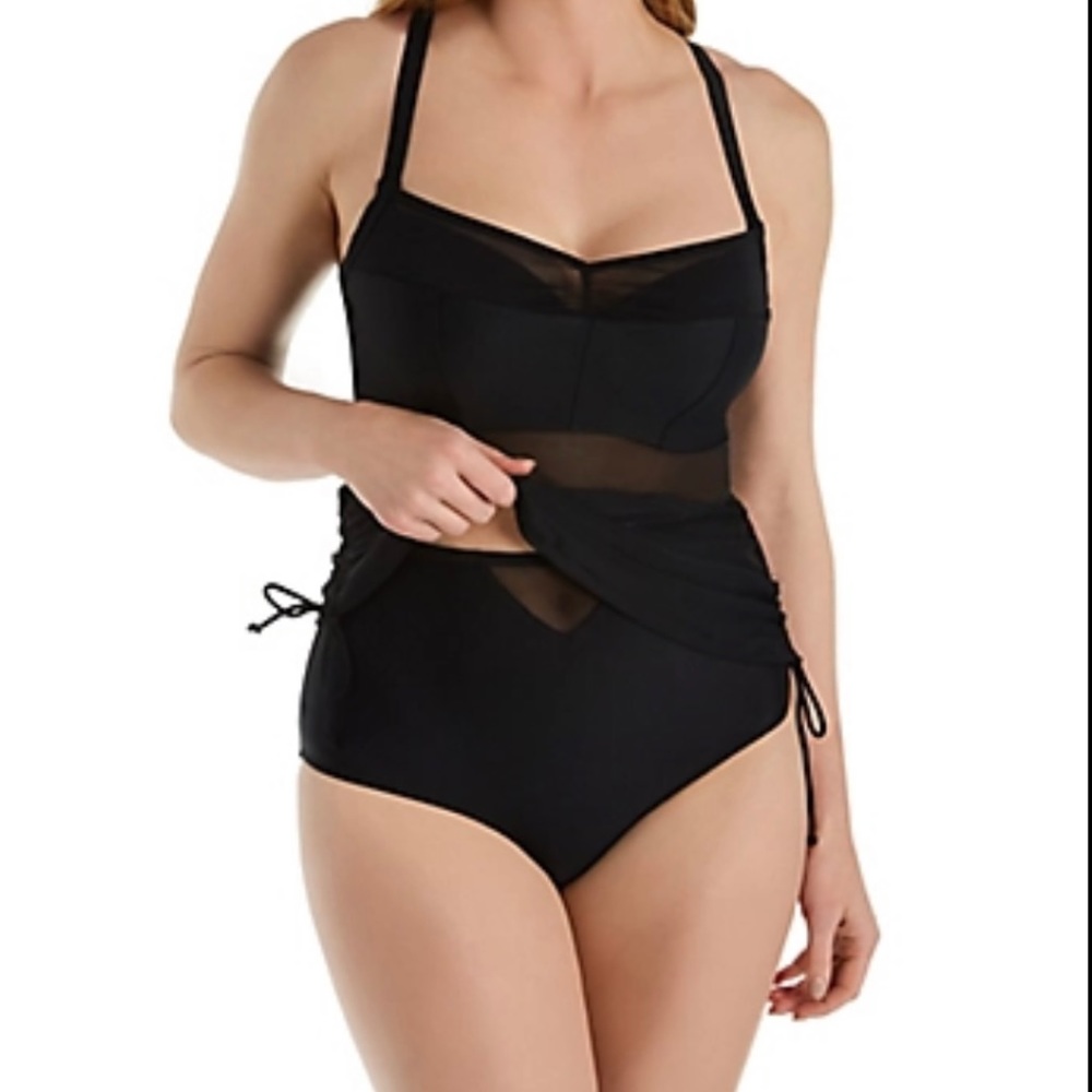 NWT- Curvy Kate Sheer Class underwire Tankini (34G) and High Waist Bikini (S)